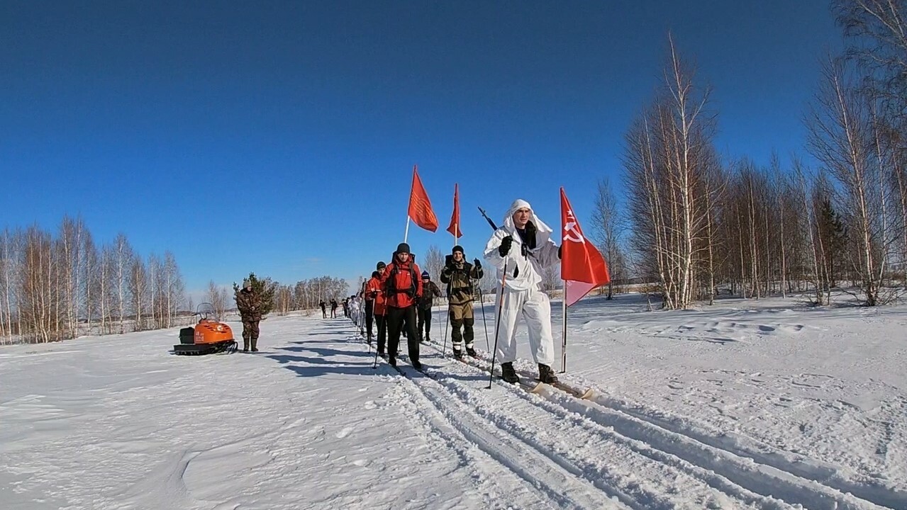 Южноуральцы прошли 30-километровый переход в память о подвигах лыжных батальонов