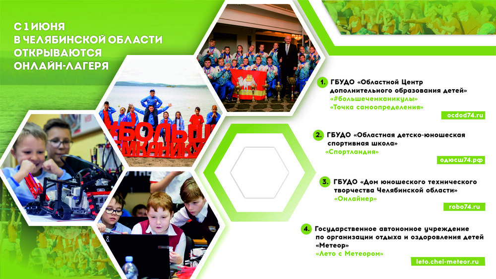 1 июня в Челябинской области для всех желающих школьников  открываются онлайн-лагеря