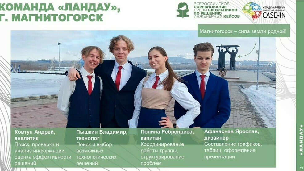 Команда «Ландау» из Челябинской области представит идеи  бережливого производства в металлургии в финале чемпионата «CASE-IN»