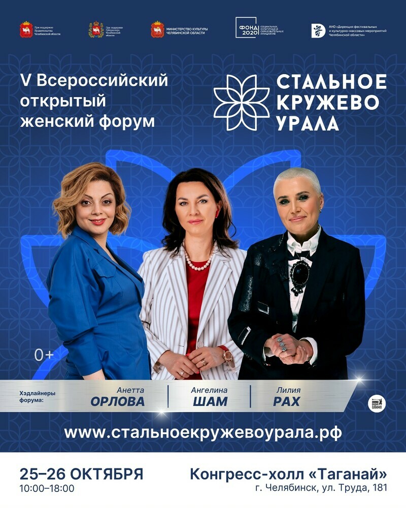 В Челябинске пройдет юбилейный V Всероссийский открытый женский форум «Стальное кружево Урала» 